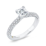 14 Kt White Gold Carizza Bridal Engagement Ring