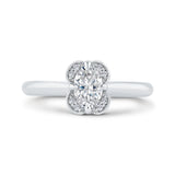 14 Kt White Gold Carizza Bridal Engagement Ring