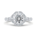 14 Kt White Gold Carizza Bridal Engagement Ring