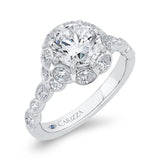14 Kt White Gold Carizza Bridal Engagement Ring