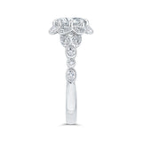 14 Kt White Gold Carizza Bridal Engagement Ring