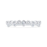 14 Kt White Gold Carizza Bridal Wedding Band