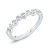14 Kt White Gold Carizza Bridal Wedding Band