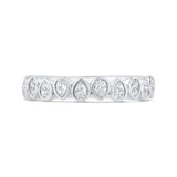 14 Kt White Gold Carizza Bridal Wedding Band