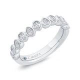 14 Kt White Gold Carizza Bridal Wedding Band