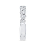 14 Kt White Gold Carizza Bridal Wedding Band