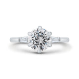 14 Kt White Gold Carizza Bridal Engagement Ring