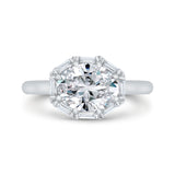 14 Kt White Gold Carizza Bridal Engagement Ring