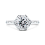 14 Kt White Gold Carizza Bridal Engagement Ring