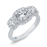 14 Kt White Gold Carizza Bridal Engagement Ring