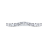 14 Kt White Gold Carizza Bridal Wedding Band