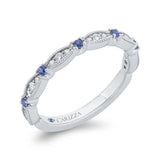 14 Kt White Gold Carizza Bridal Wedding Band