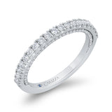 14 Kt White Gold Carizza Bridal Wedding Band