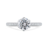 14 Kt White Gold Carizza Bridal Engagement Ring