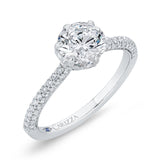 14 Kt White Gold Carizza Bridal Engagement Ring