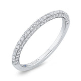 14 Kt White Gold Carizza Bridal Wedding Band