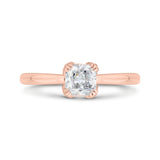 14 Kt Rose Gold Carizza Bridal Engagement Ring