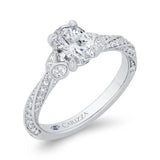 14 Kt White Gold Carizza Bridal Engagement Ring