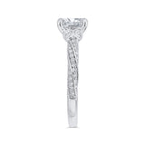 14 Kt White Gold Carizza Bridal Engagement Ring