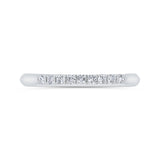 14 Kt White Gold Carizza Bridal Wedding Band