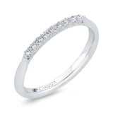 14 Kt White Gold Carizza Bridal Wedding Band
