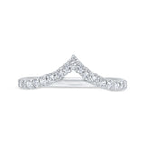 14 Kt White Gold Carizza Bridal Wedding Band