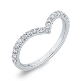 14 Kt White Gold Carizza Bridal Wedding Band
