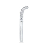 14 Kt White Gold Carizza Bridal Wedding Band
