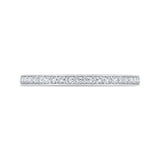 14 Kt White Gold Carizza Bridal Wedding Band
