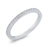 14 Kt White Gold Carizza Bridal Wedding Band