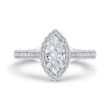 14 Kt White Gold Carizza Bridal Engagement Ring