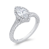 14 Kt White Gold Carizza Bridal Engagement Ring