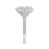 14 Kt White Gold Carizza Bridal Engagement Ring