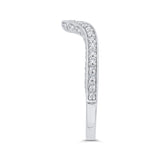 14 Kt White Gold Carizza Bridal Wedding Band