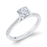 14 Kt White Gold Carizza Bridal Engagement Ring