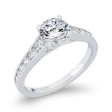 14 Kt White Gold Carizza Bridal Engagement Ring
