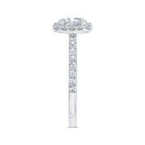 14 Kt White Gold Carizza Bridal Engagement Ring