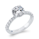 14 Kt White Gold Carizza Bridal Engagement Ring