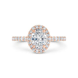 14 Kt Rose Gold Carizza Bridal Engagement Ring