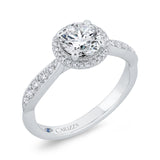 14 Kt White Gold Carizza Bridal Engagement Ring