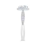 14 Kt White Gold Carizza Bridal Engagement Ring