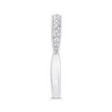 14 Kt White Gold Carizza Bridal Wedding Band