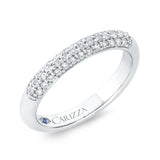 14 Kt White Gold Carizza Bridal Wedding Band