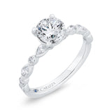 14 Kt White Gold Carizza Bridal Engagement Ring