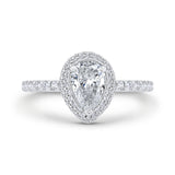14 Kt White Gold Carizza Bridal Engagement Ring
