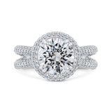 14 Kt White Gold Carizza Bridal Engagement Ring
