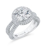 14 Kt White Gold Carizza Bridal Engagement Ring
