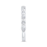 14 Kt White Gold Carizza Bridal Wedding Band
