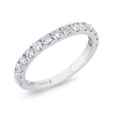 14 Kt White Gold Carizza Bridal Wedding Band