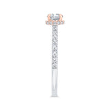 14 Kt White & Rose Gold Carizza Bridal Engagement Ring